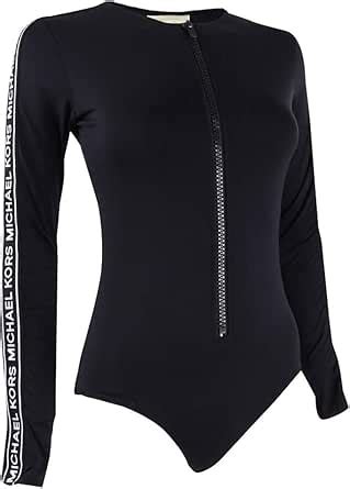 michael kors long sleeve swimsuit|Stretch Nylon Zip.